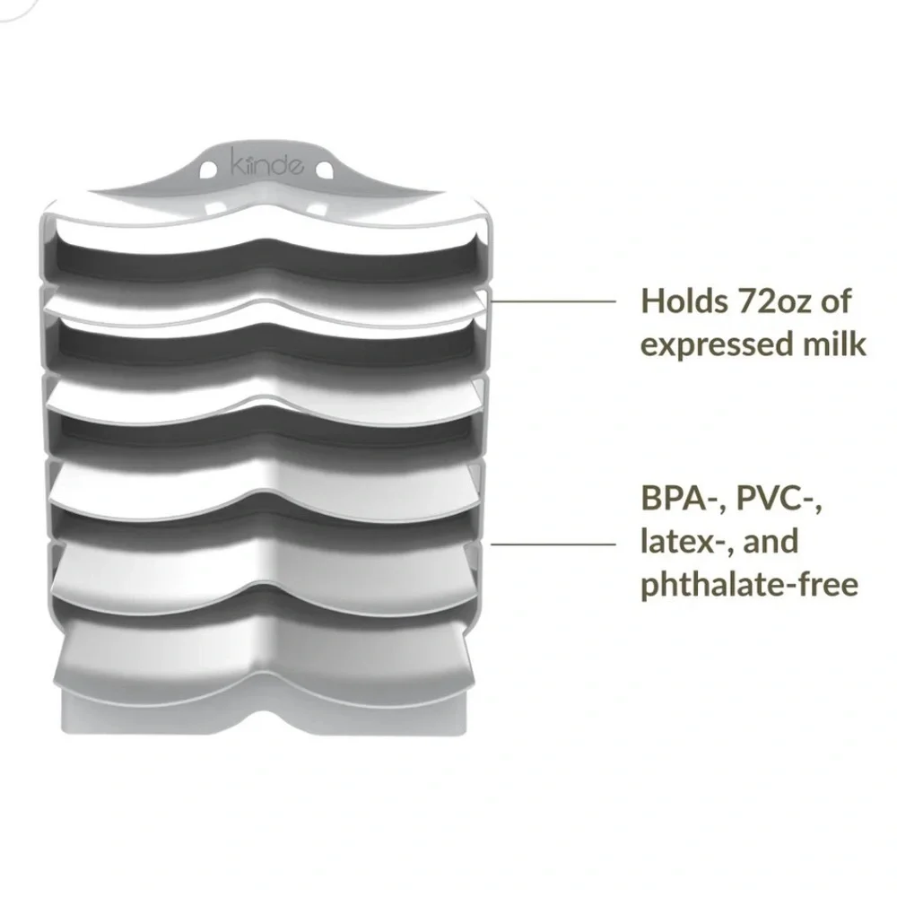 Kiinde Keeper 5-Slot Breast Milk Storage Organizer white baby